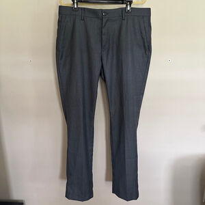 English Laundry Men Gray Dress Pants 36x32 Flat Front Formal Business
